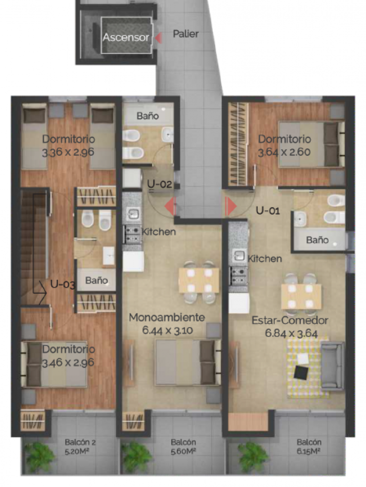 Monoambiente en venta en Urquiza y Ricchieri